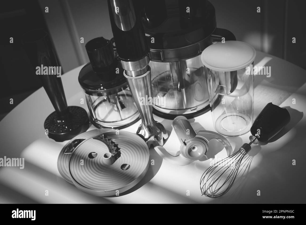 Kitchen blender with attachments and food processor Stock Photo Alamy