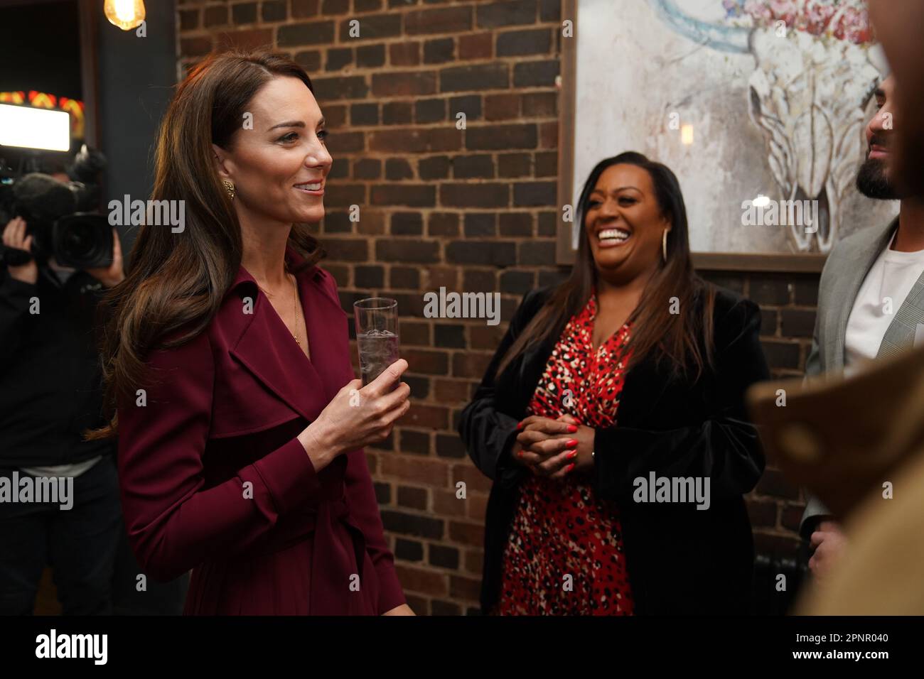 The Princess of Wales with Alison Hammond during a visit to The Rectory, Birmingham, to meet future leaders and local business owners from Birmingham's creative industries sector. Picture date: Thursday April 20, 2023. Stock Photo