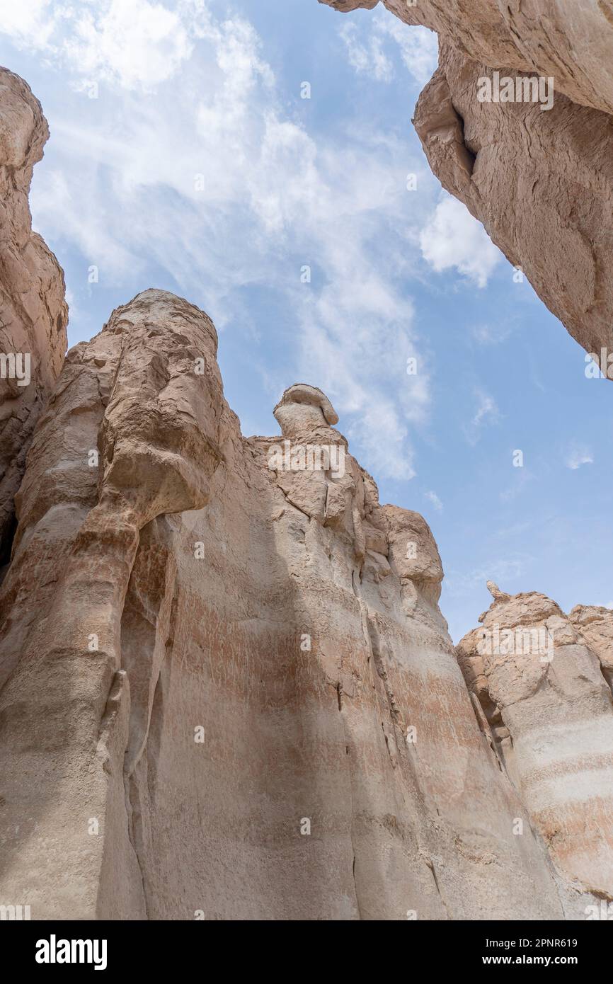 Al Qarah Mountains Hills in Al-Ahsa, in the Eastern Province of Saudi Arabia. Stock Photo