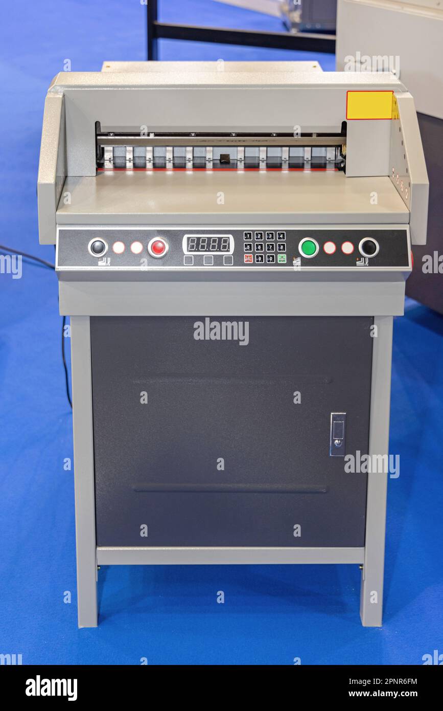 Modern Paper Cutter Machine in Print Office Equipment Stock Photo Alamy