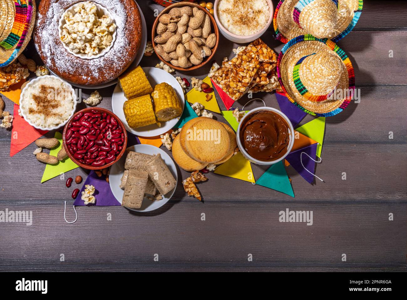 Traditional Festa Junina Summer Festival Carnival Food. Traditional