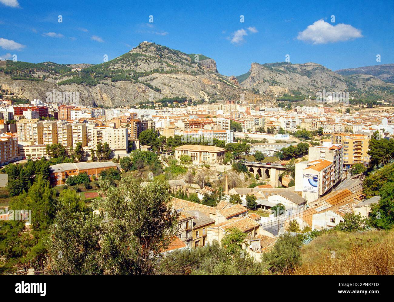 Overview. Alcoy, Alicante province, Comunidad Valenciana, Spain. Stock Photo