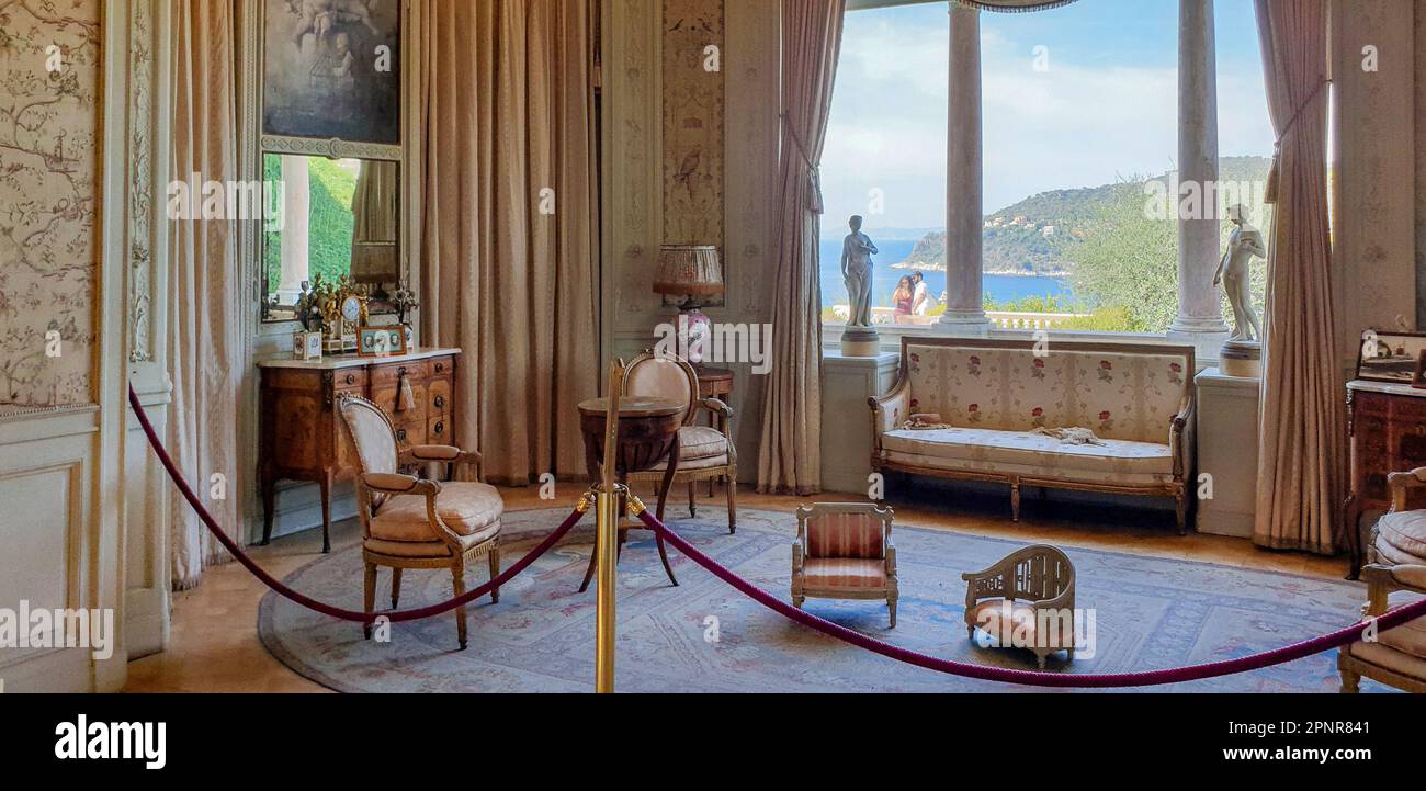 Interior of Villa Ephrussi de Rothschild in SaintJeanCapFerrat and