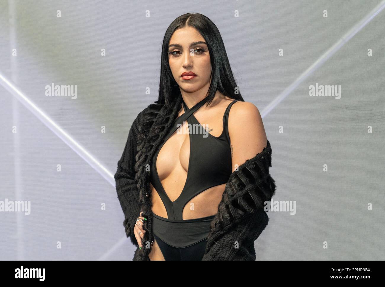 Lourdes Leon attends the H&M Mugler launch at Lexington Armory in New York on April 19, 2023 Stock Photo