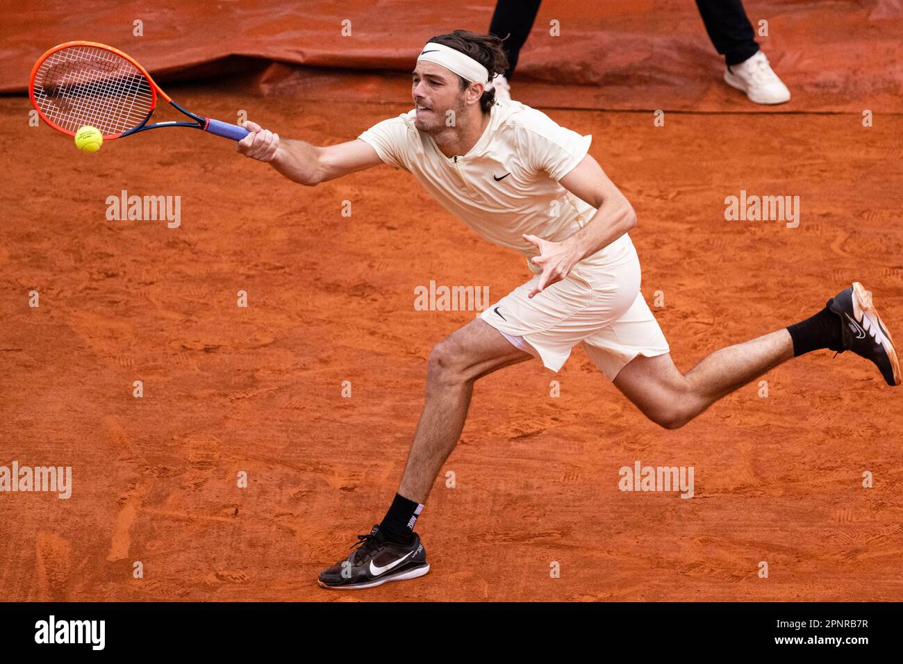 Monte-Carlo, Monaco - April 15: Taylor Fritz o USA in action against Andrey  Rublev during day seven of the Rolex Monte-Carlo Masters at Monte-Carlo  Country Club on April 15, 2023 in Monte-Carlo,