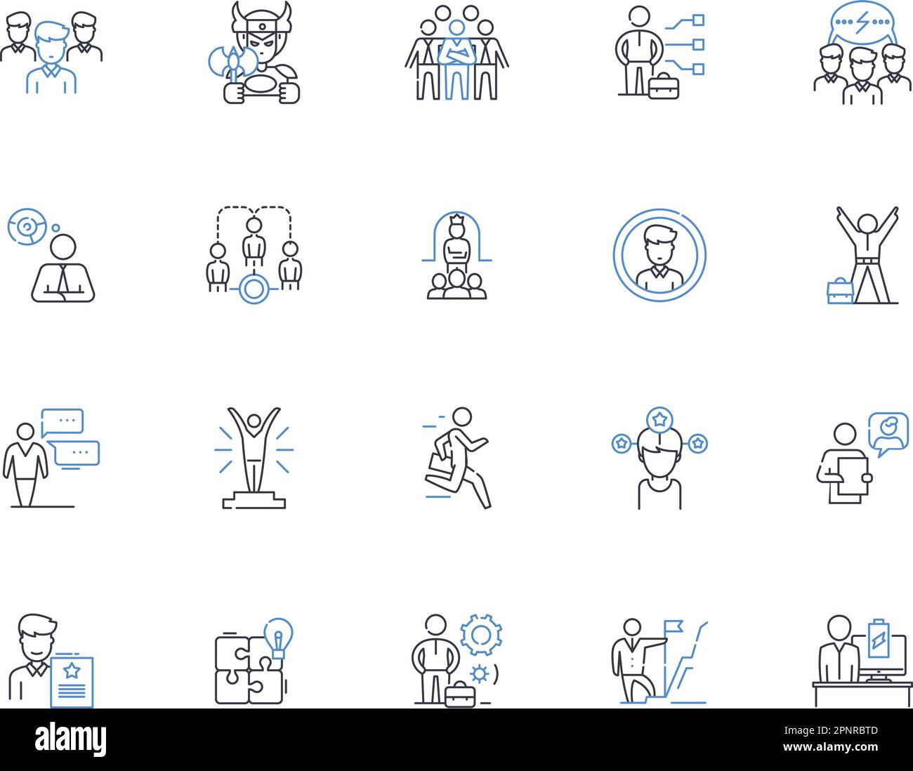 Consortium line icons collection. Partnership, Collaboration, Alliance, Coalition, Joint venture, Syndicate, Cooperation vector and linear Stock Vector