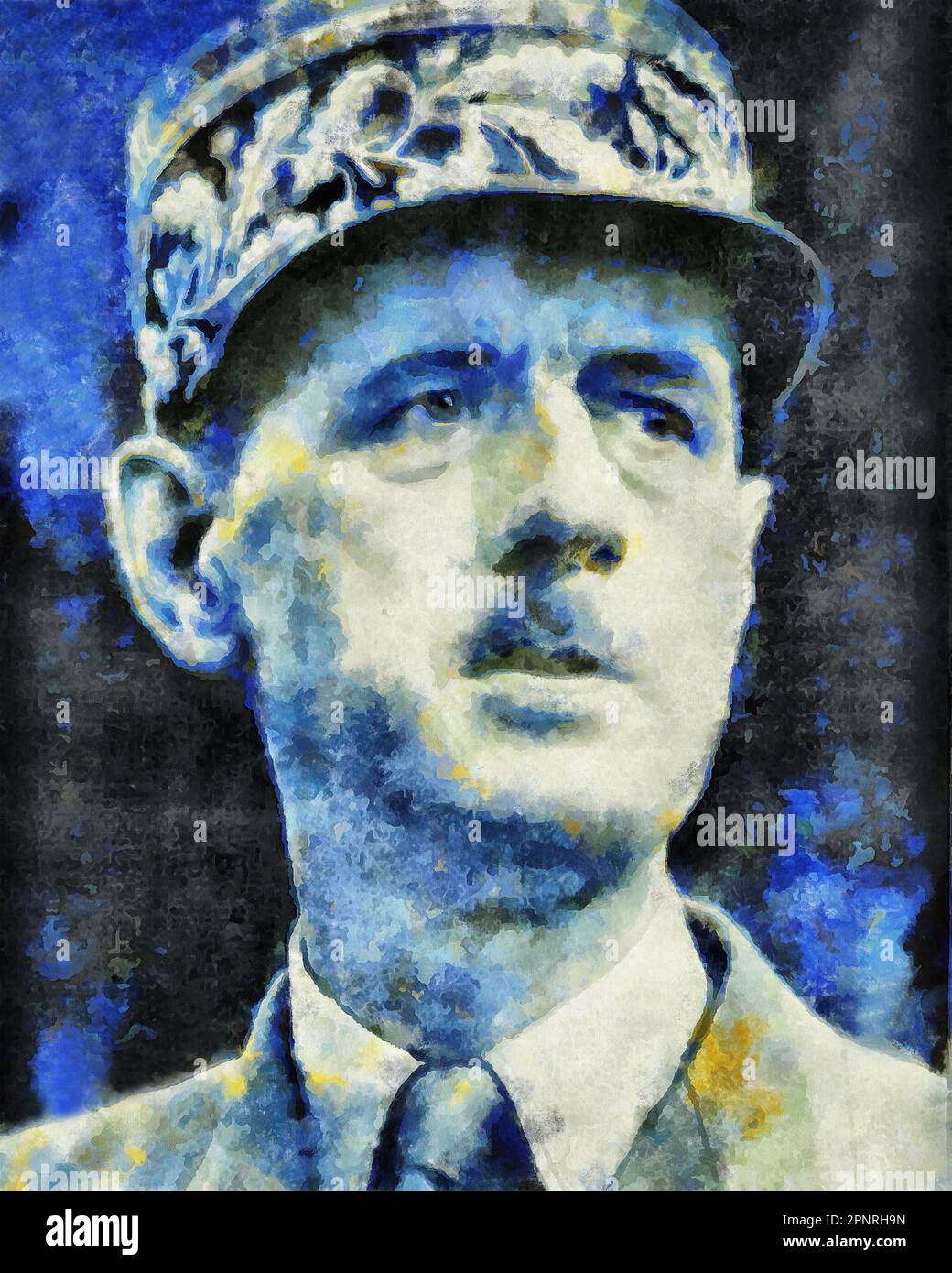 Illustrations Portrait Charles de Gaulle,statesman,general Stock Photo