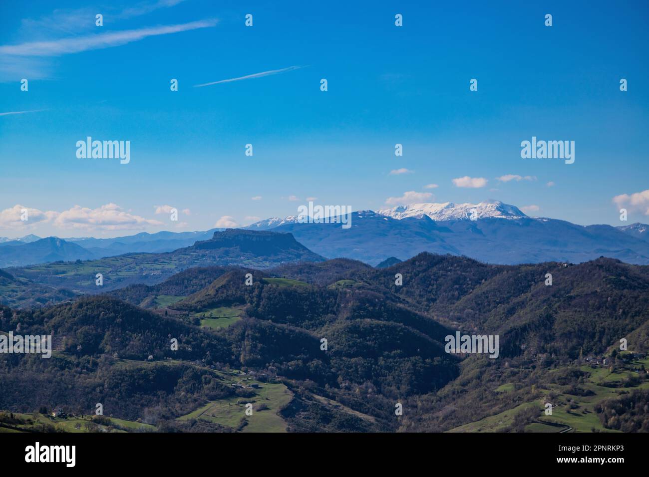 mountain landscape with clouds Stock Photo - Alamy