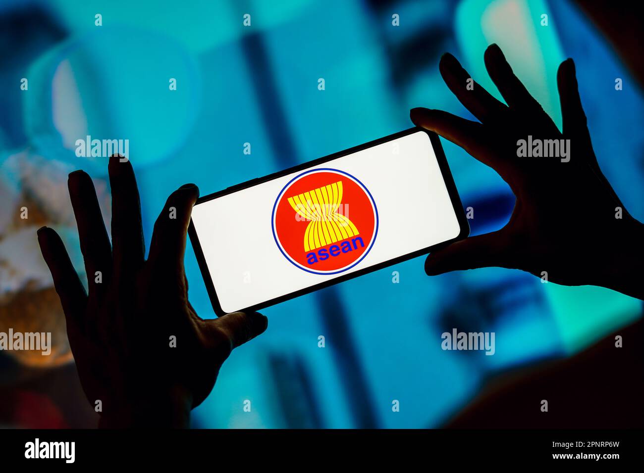 Brazil. 20th Apr, 2023. In this photo illustration, the Association of Southeast Asian Nations (ASEAN) logo is displayed on a smartphone screen. Credit: SOPA Images Limited/Alamy Live News Stock Photo