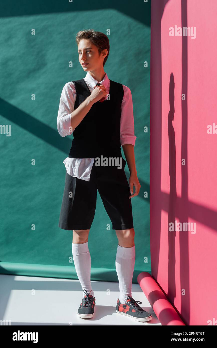 Adult dressed in school uniform hi-res stock photography and images - Alamy