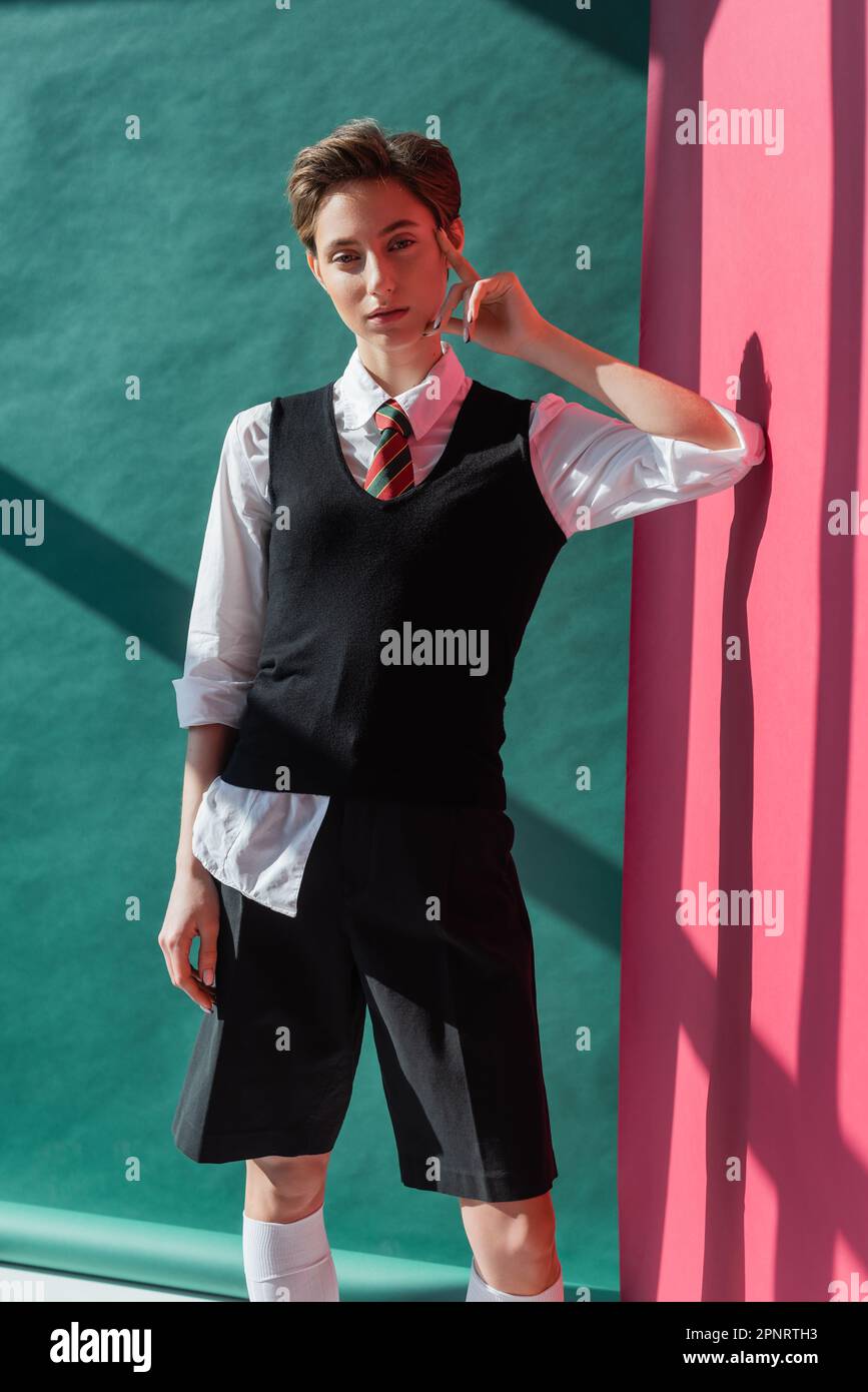Adult dressed in school uniform hi-res stock photography and images - Alamy