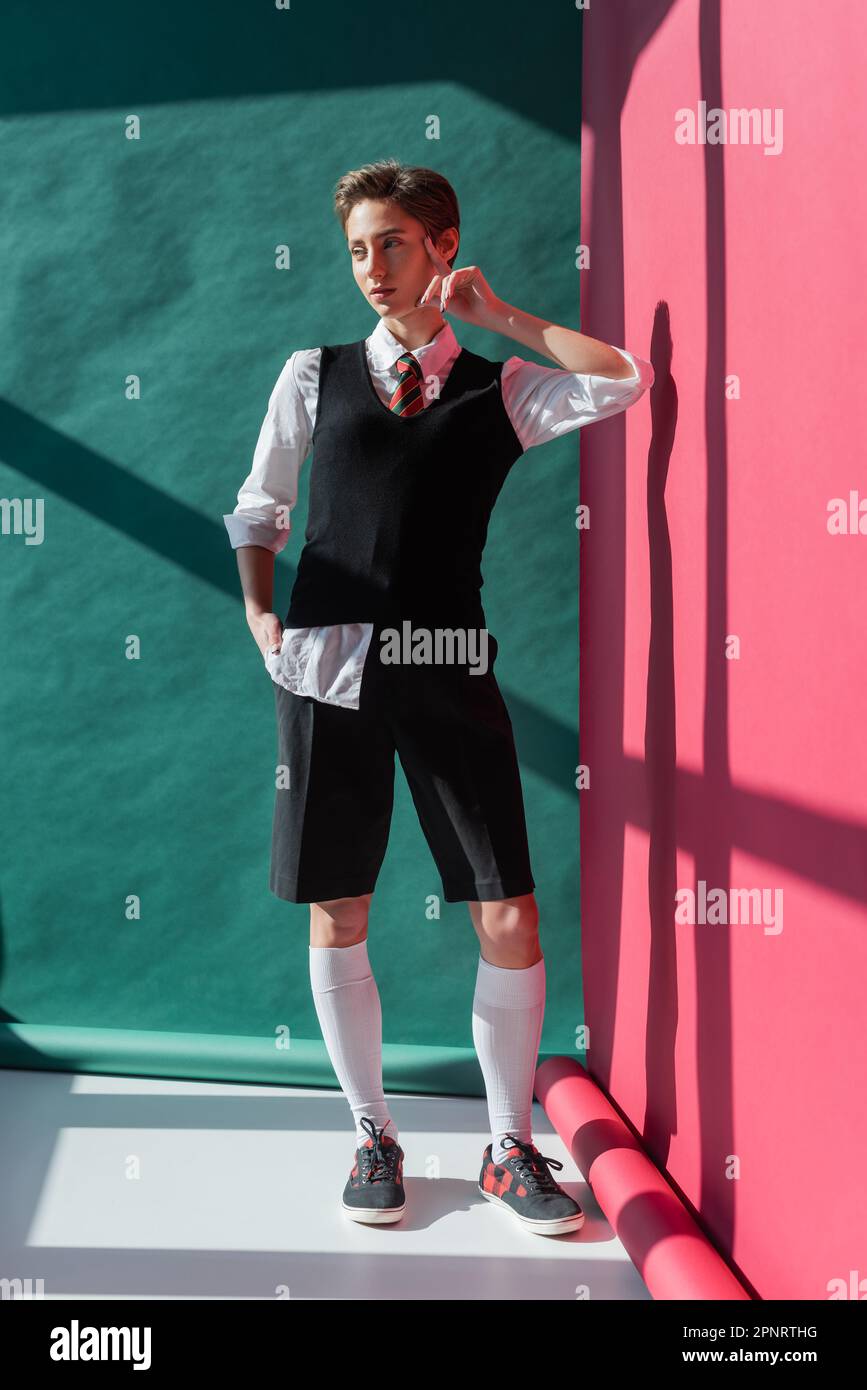 Adult dressed in school uniform hi-res stock photography and images - Alamy