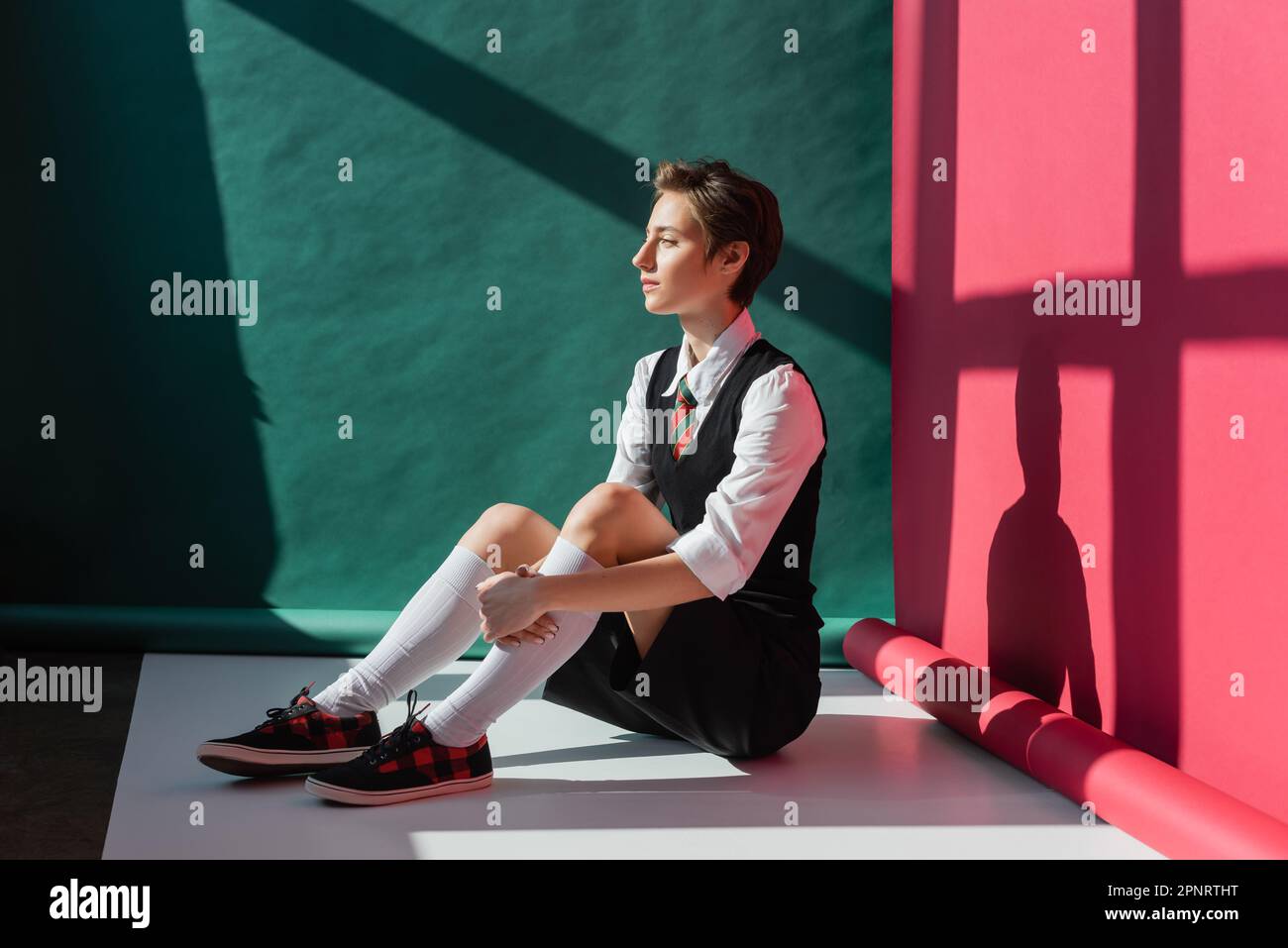 Adult dressed in school uniform hi-res stock photography and images - Alamy