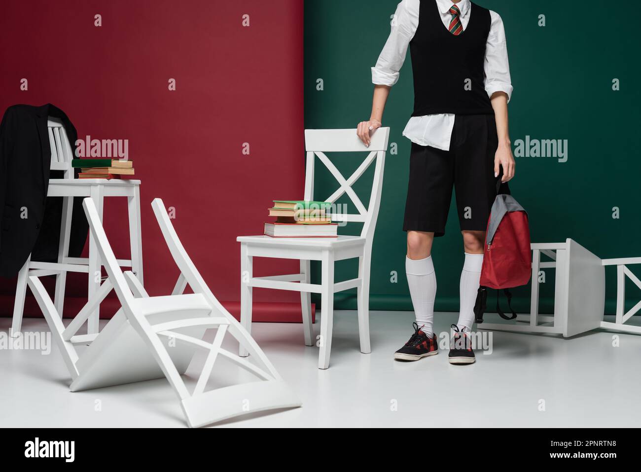 Adult dressed in school uniform hi-res stock photography and images - Alamy