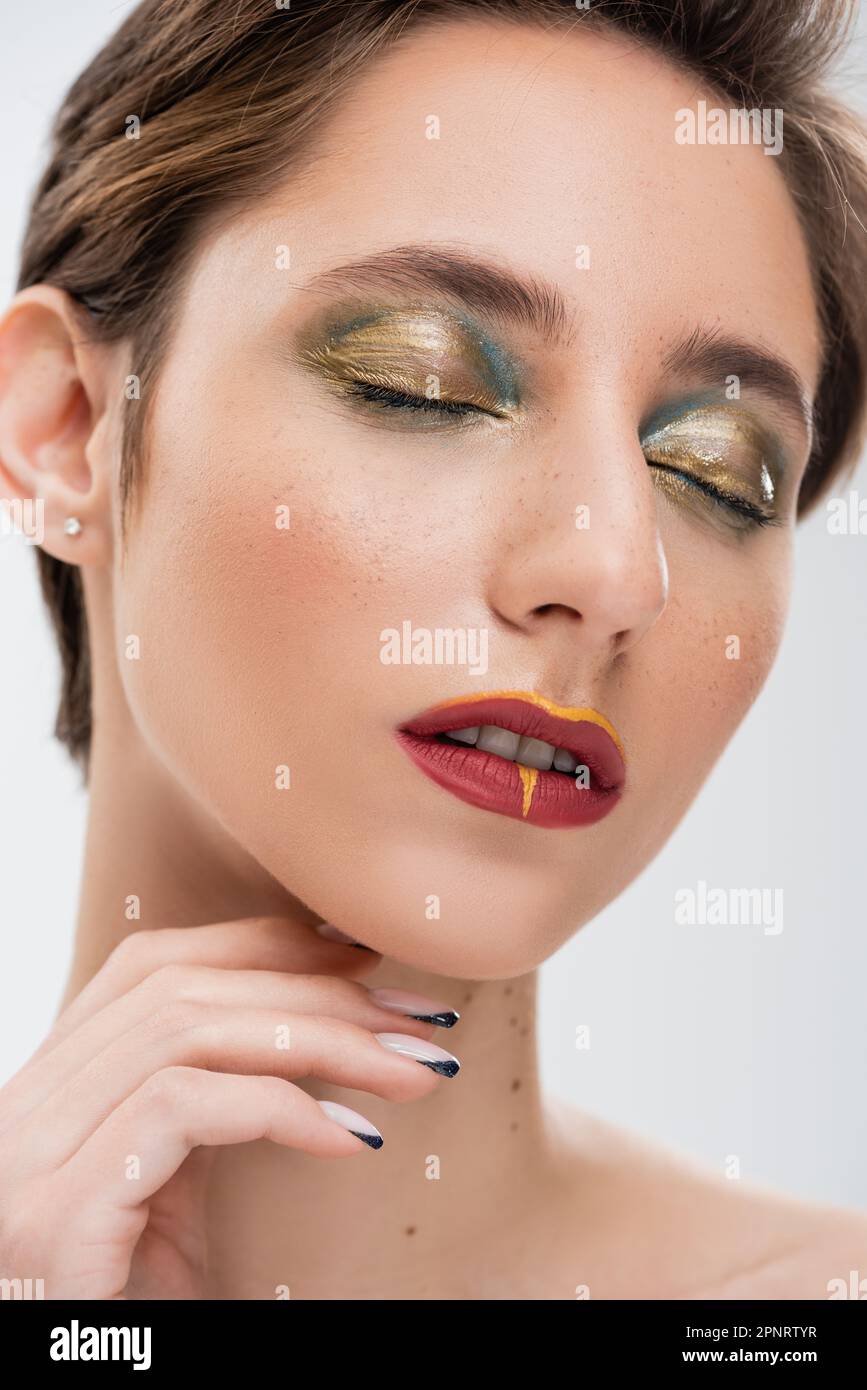 Mermaid makeup hi-res stock photography and images - Alamy