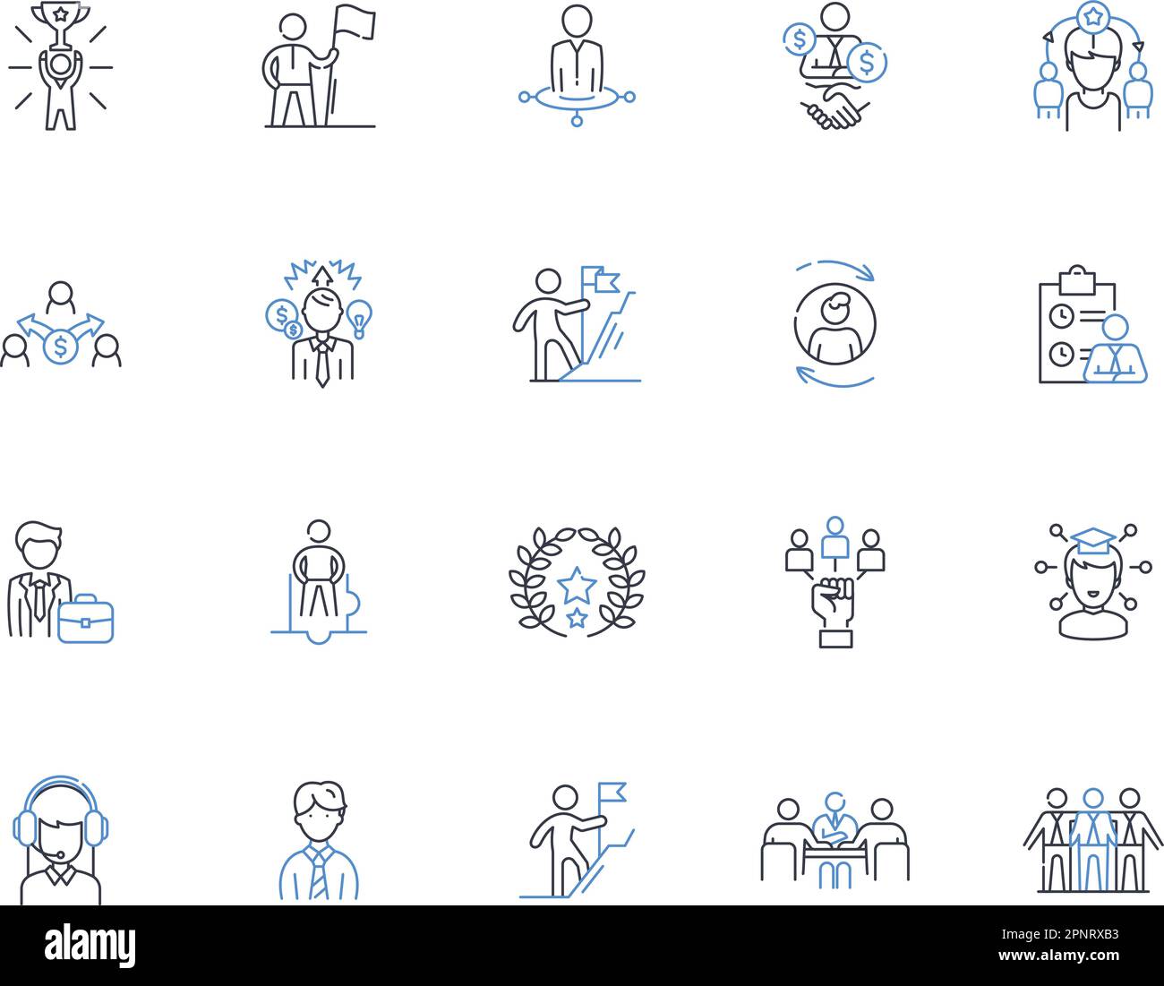Syndicate line icons collection. Power, Influence, Nerk, Connections, Collaboration, Organization, Control vector and linear illustration. Authority Stock Vector