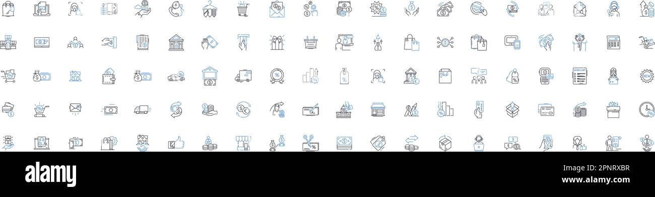 Sales Growth line icons collection. Expansion, Increase, Profit ...