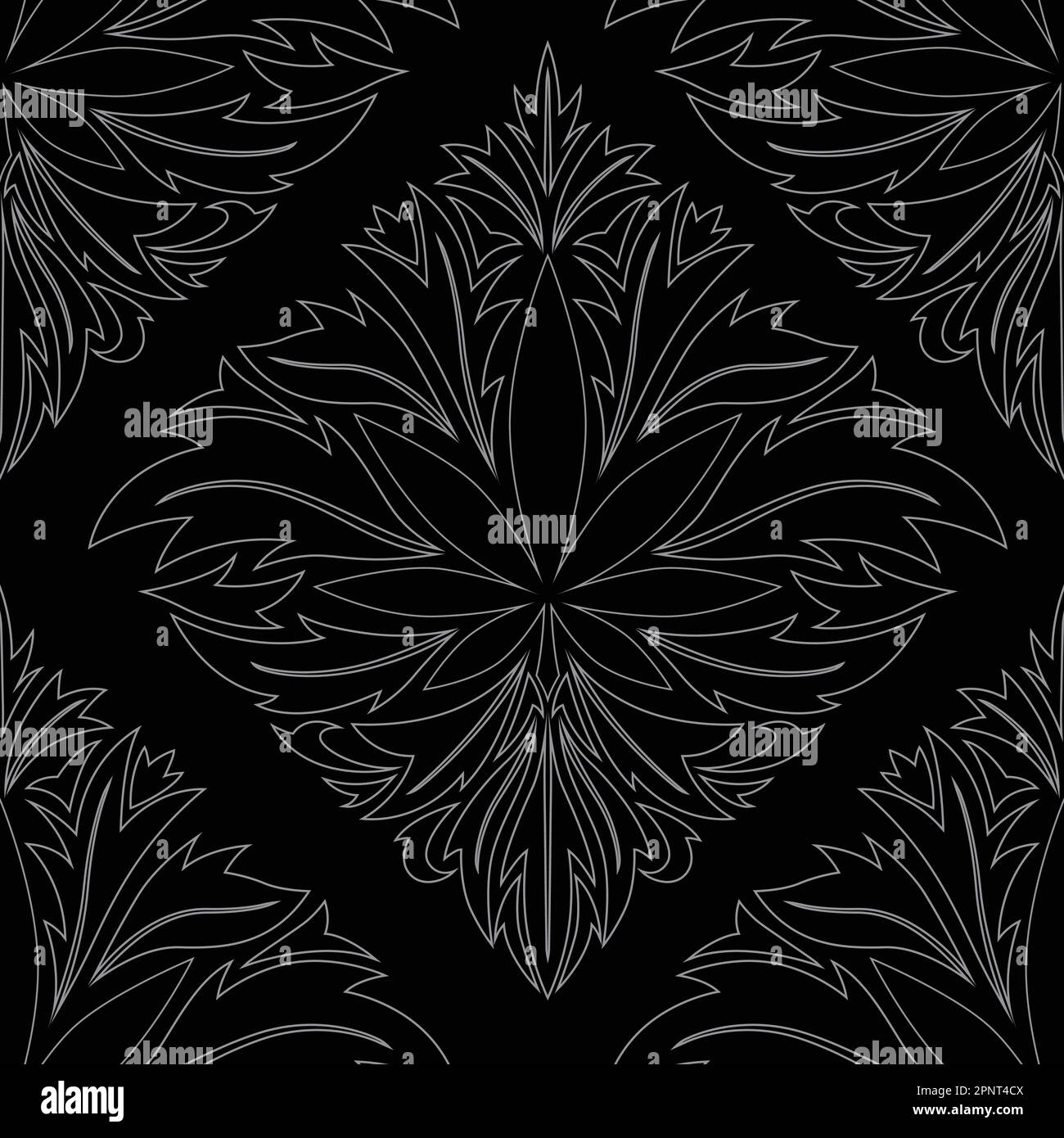 Marijuana arabesque motifs tile repeat pattern. Vector illustration seamless pattern background Stock Vector