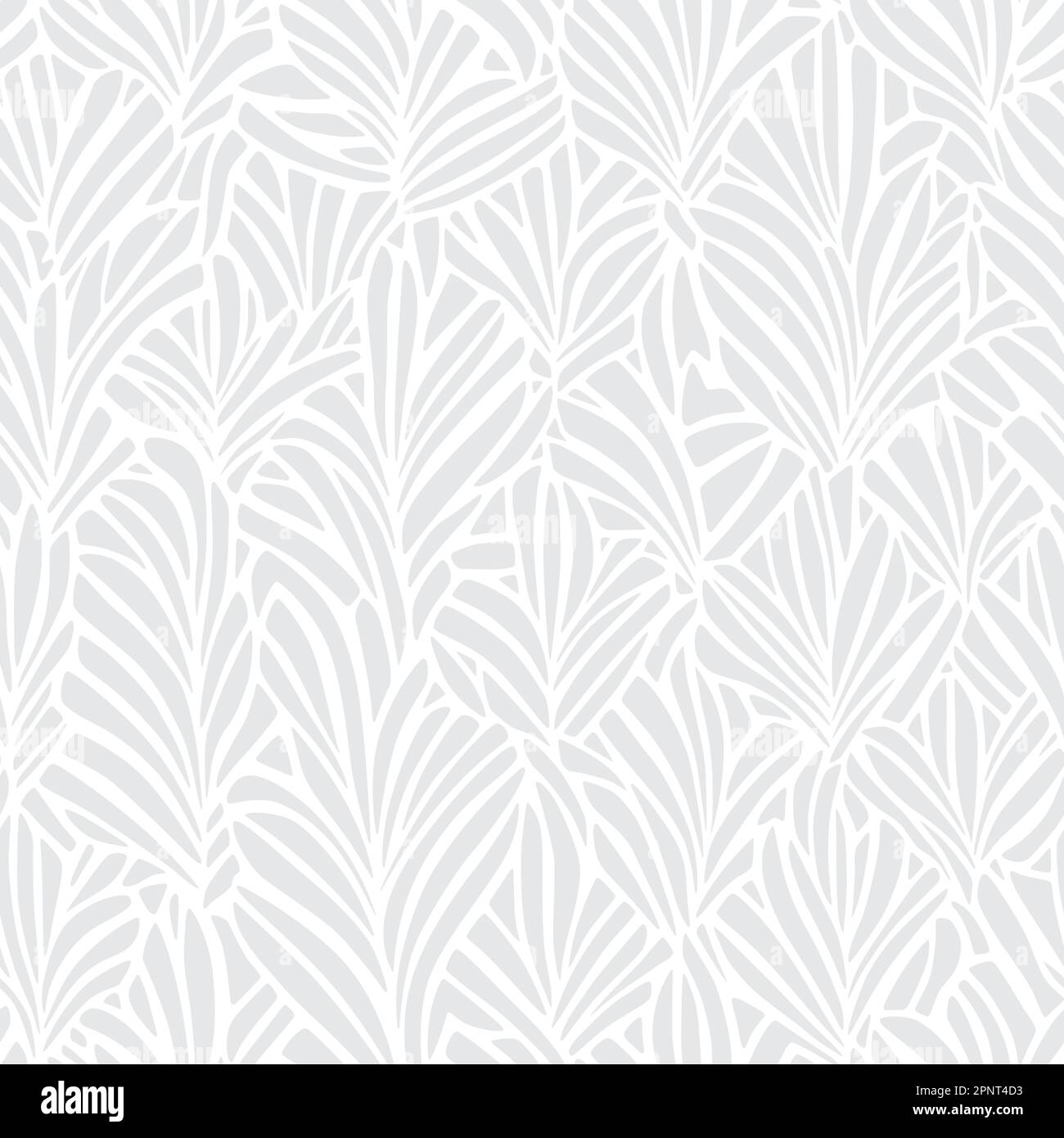 Abstract palm leaf repeat pattern. Vector illustration seamless pattern background Stock Vector