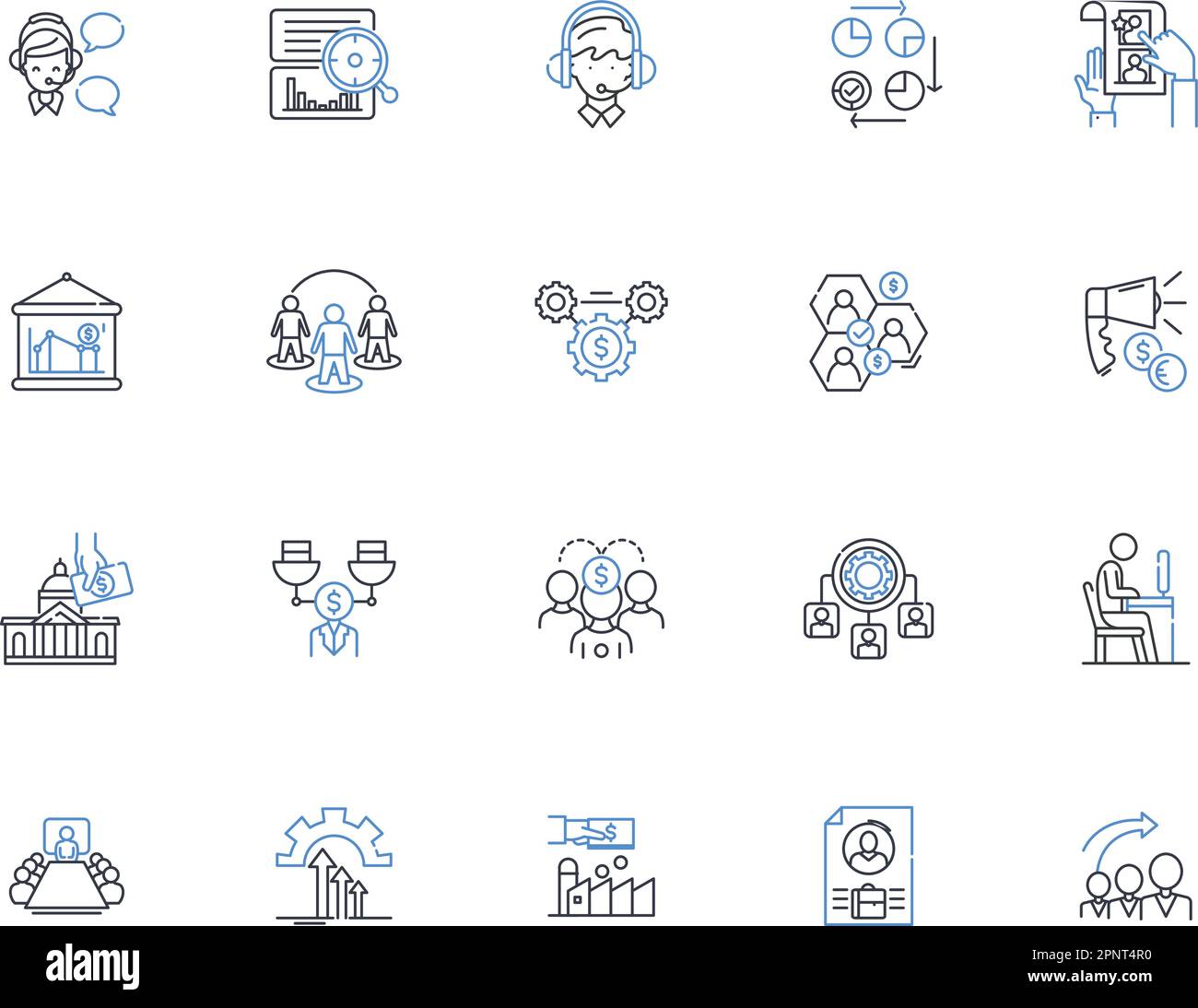 Syndicate setup line icons collection. Organization, Alliance, Collaboration, Nerk, Partnership, Group, Union vector and linear illustration Stock Vector