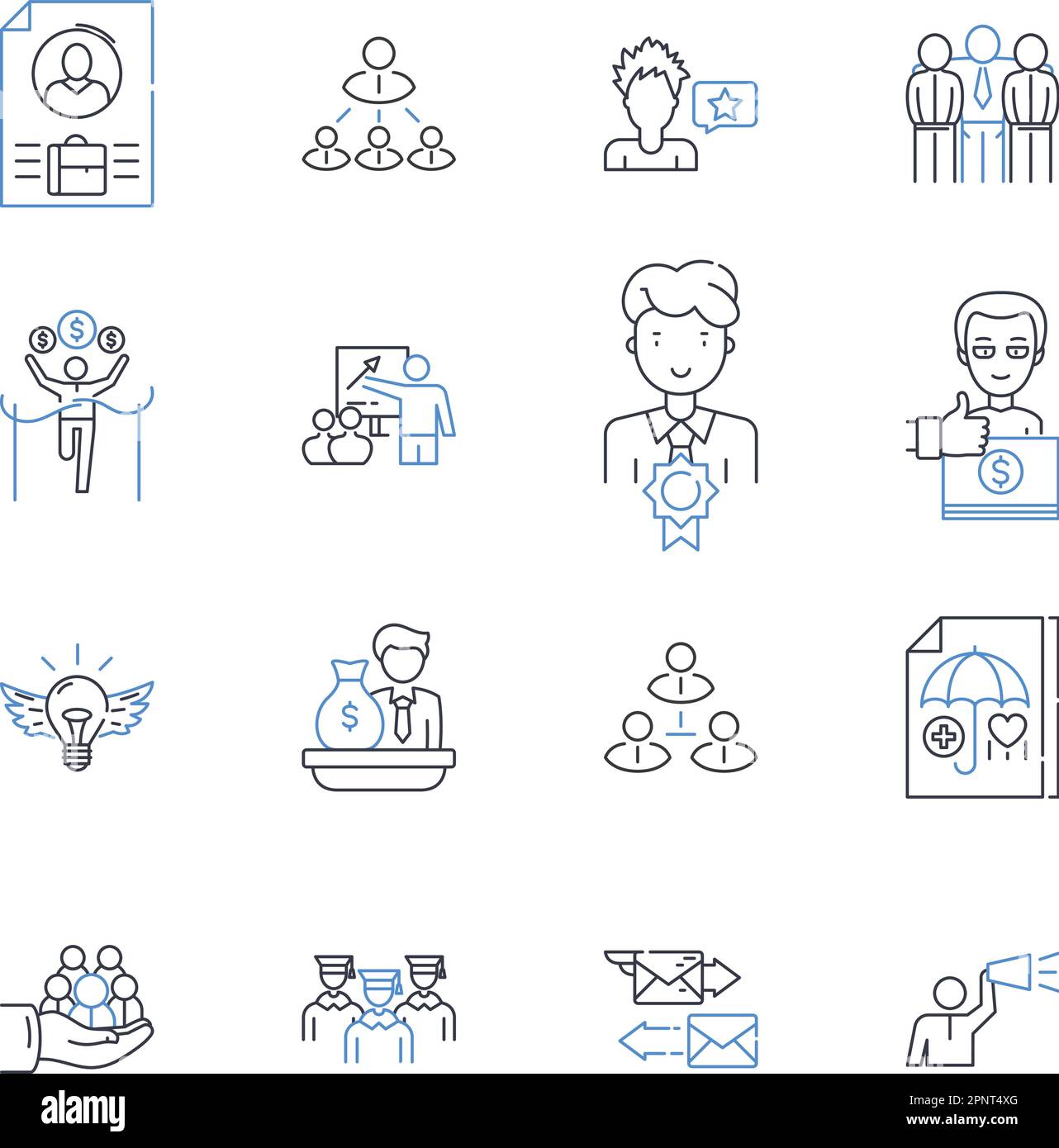 Protocol system line icons collection. Interface, Encryption ...