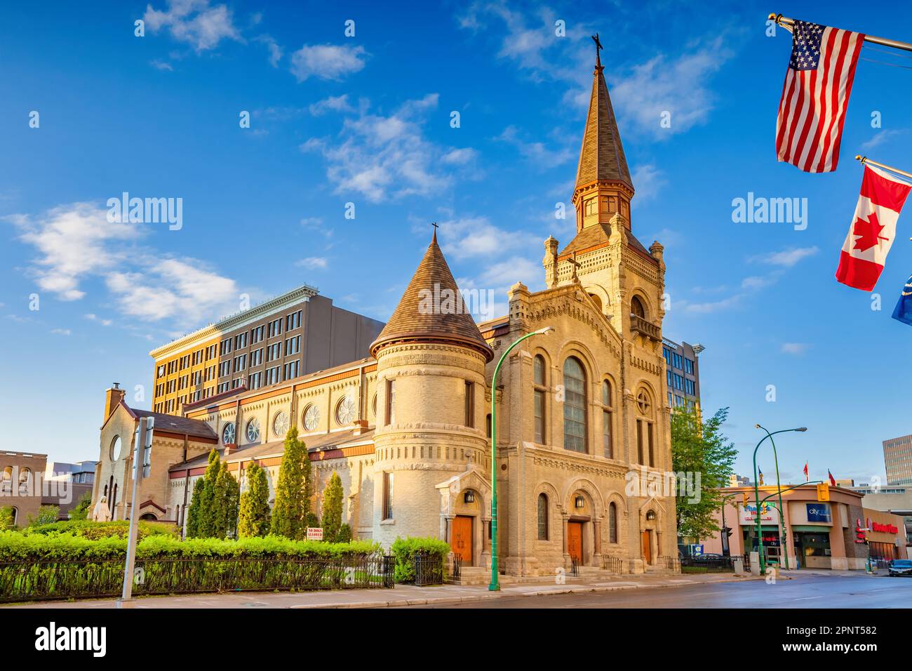 St Mary's Cathedral in downtown Winnipeg Manitoba Canada. Stock Photo