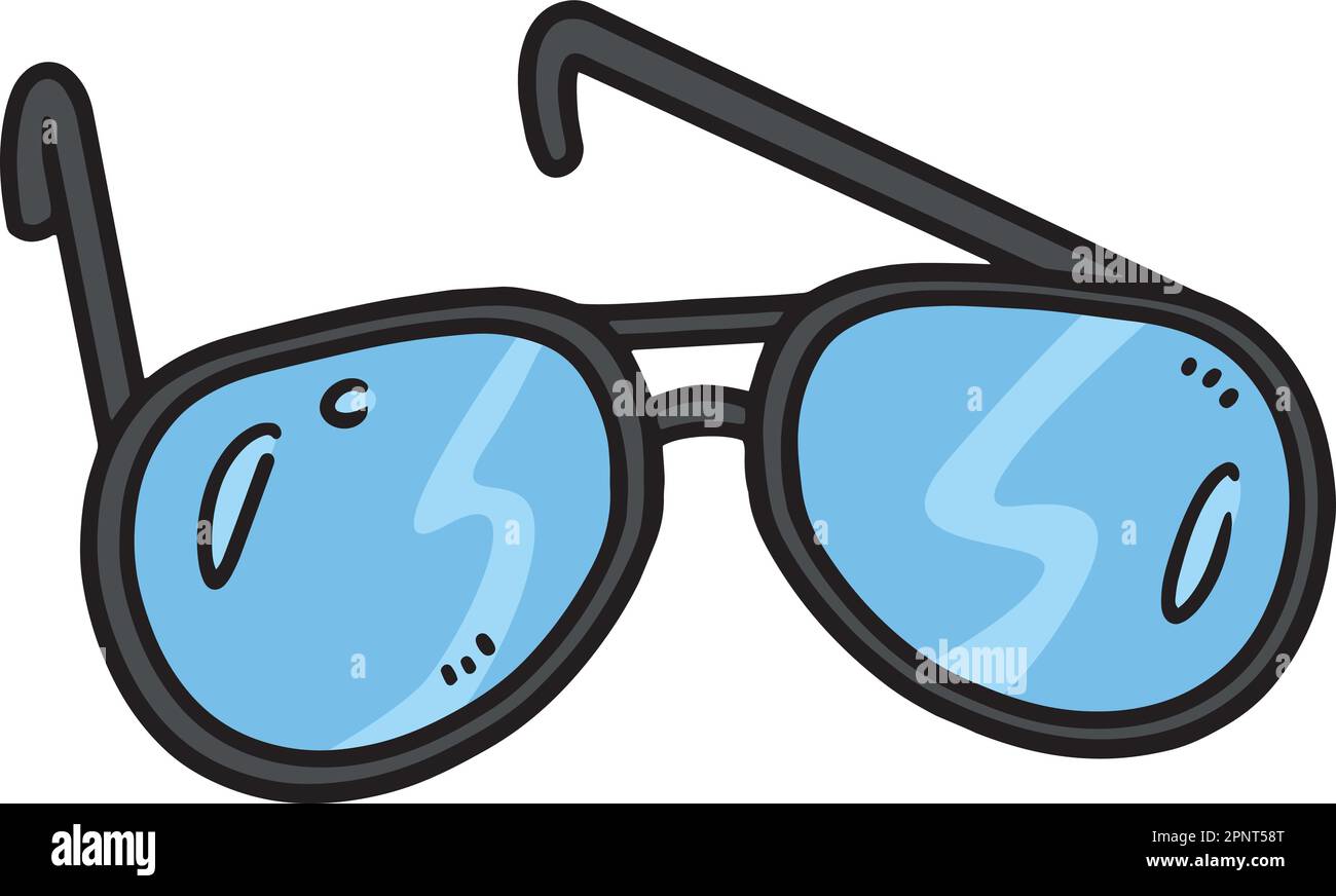 Sunglasses Cartoon Colored Clipart Illustration Stock Vector Image