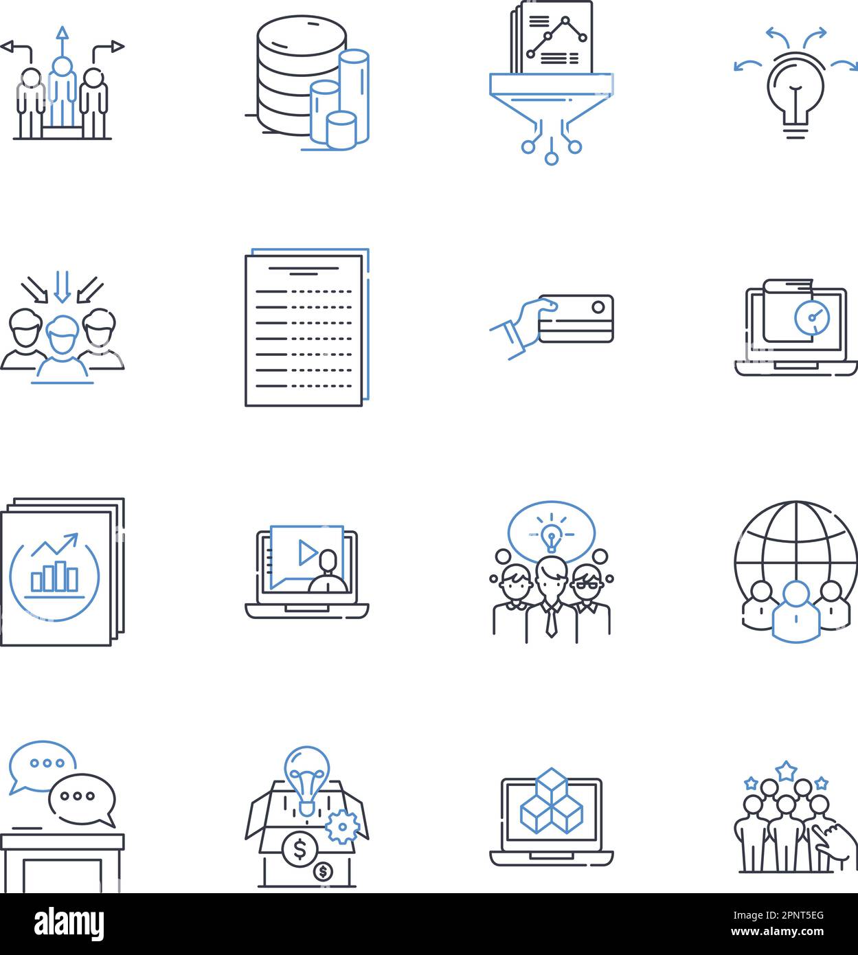 Receipt turnover line icons collection. Sales, Revenue, Profits, Turnover, Transactions, Invoices, Income vector and linear illustration. Cost Stock Vector