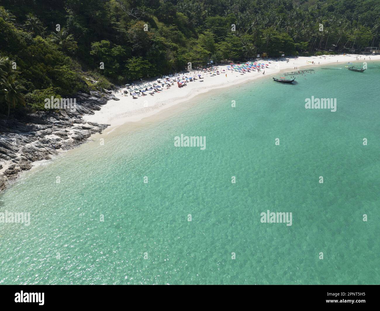 Freedom beach Patong Thailand is known for its crystal clear waters ...