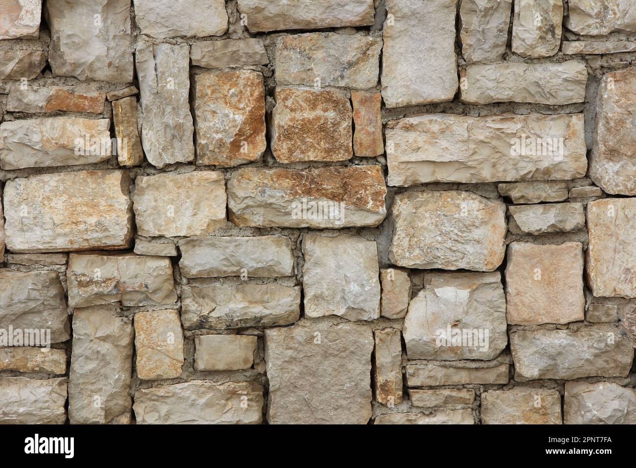a wall made of stones – a surface texture Stock Photo