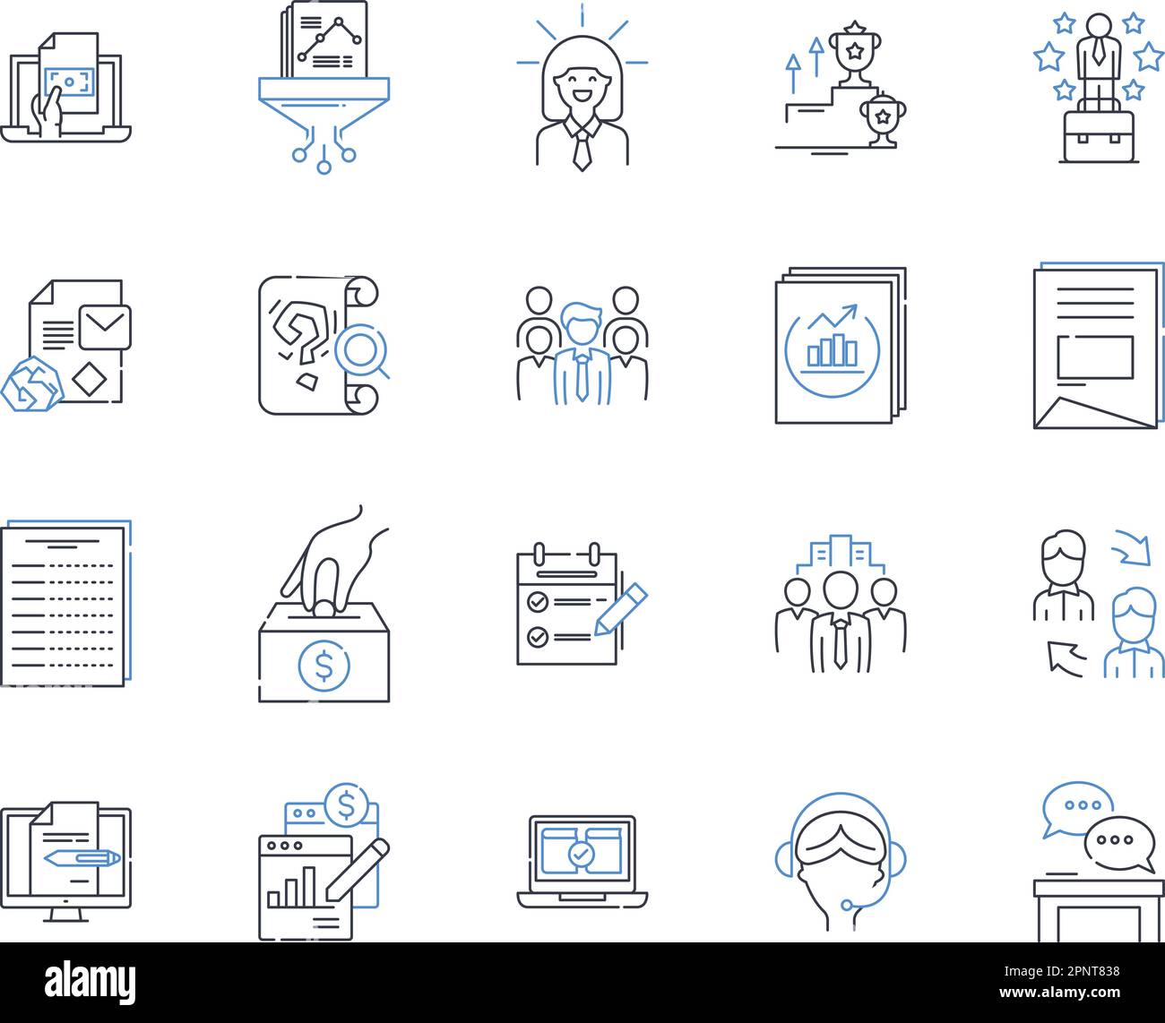 purpose-driven-line-icons-collection-passion-mission-impact