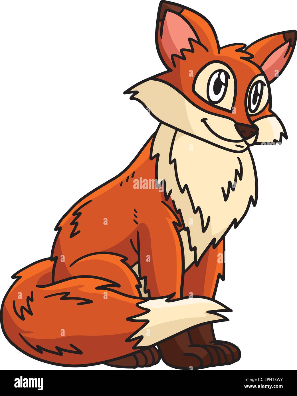Fox Cartoon Colored Clipart Illustration Stock Vector Image & Art - Alamy