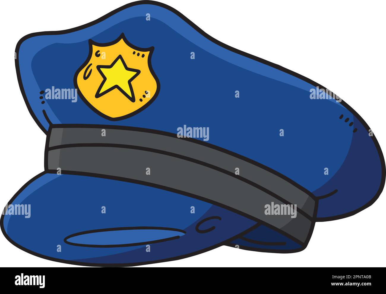 Police Hat Cartoon Colored Clipart Illustration Stock Vector Image police-hat-cartoon-colored-clipart-illustration-stock-vector-image