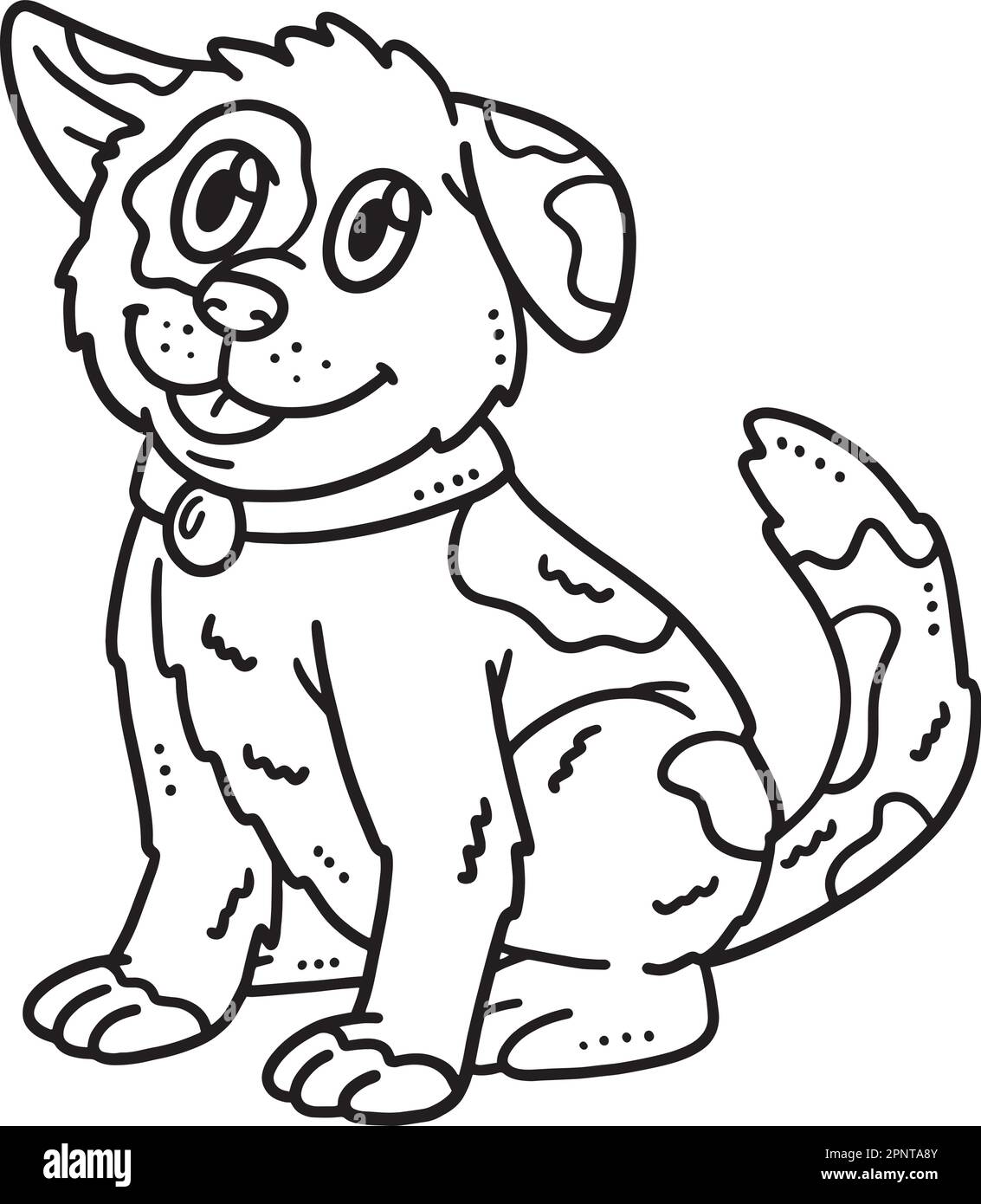 Dog Isolated Coloring Page for Kids Stock Vector Image & Art - Alamy