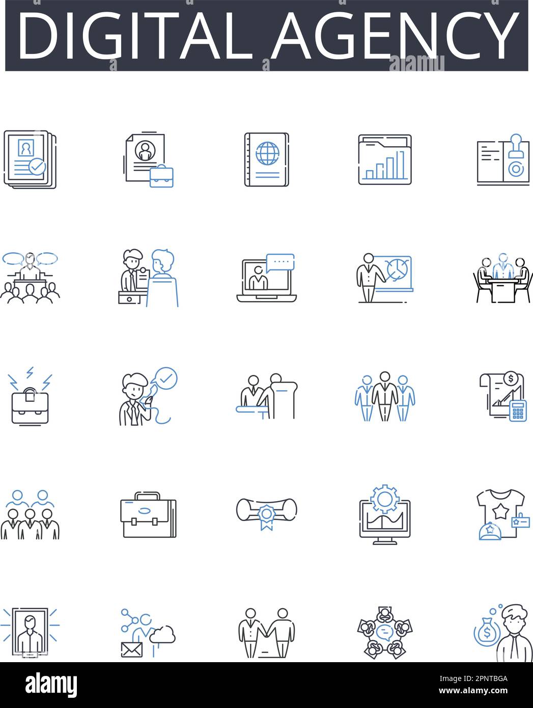 Animation social media icons data Stock Vector Images - Alamy