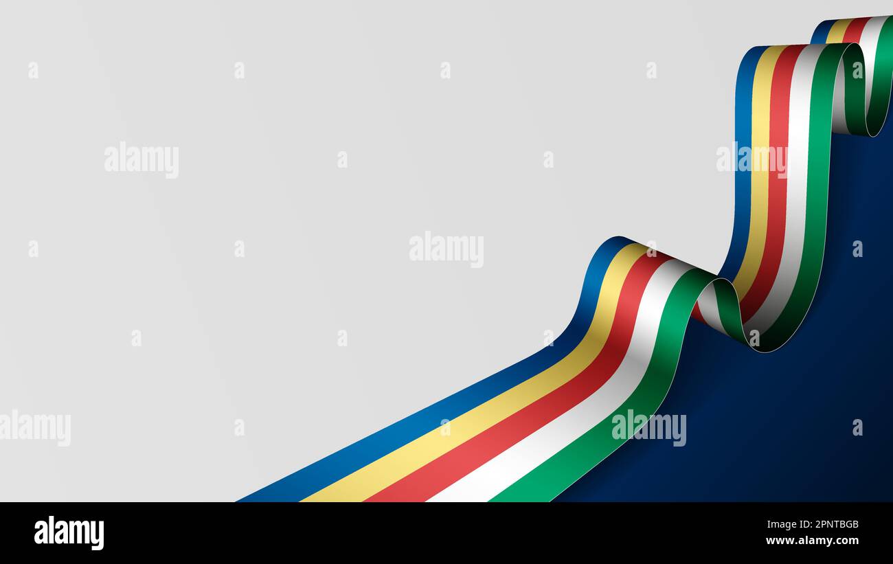Seychelles ribbon flag background. Element of impact for the use you ...