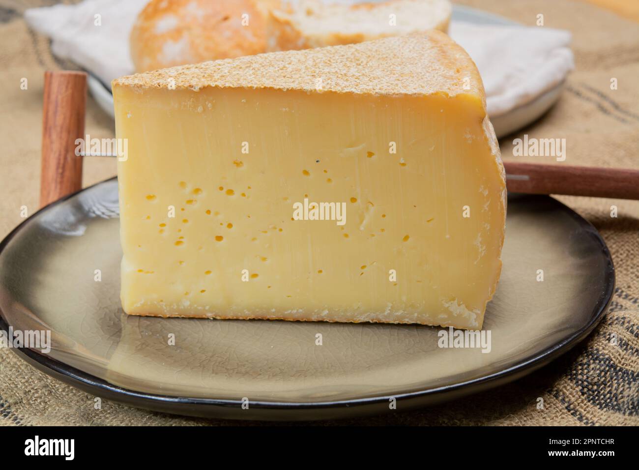 Swiss cheese collection, gruyere cheese made from unpasteurized cow's