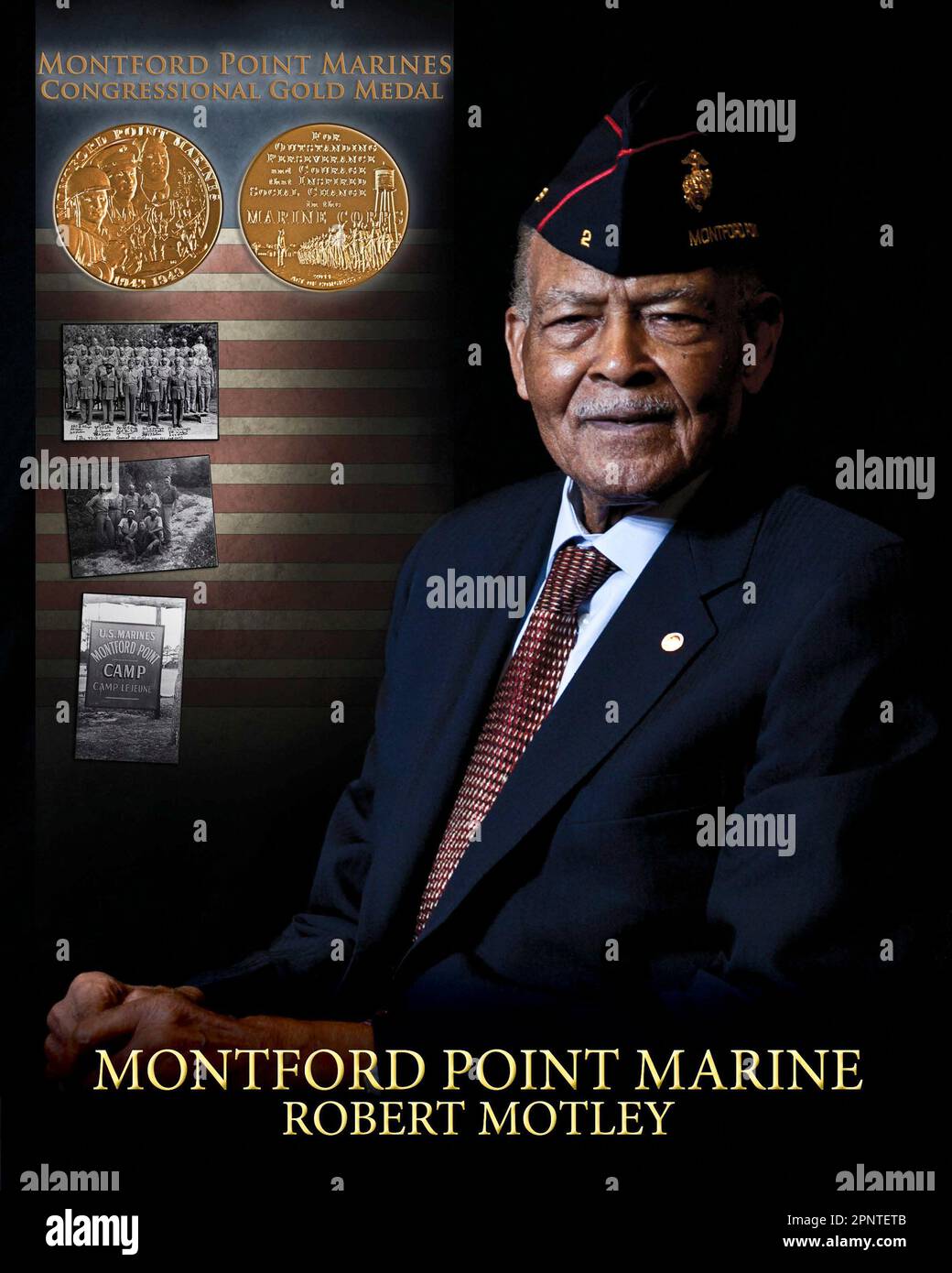 Bob Motley. Negro Baseball League umpire and Montford Point Marine