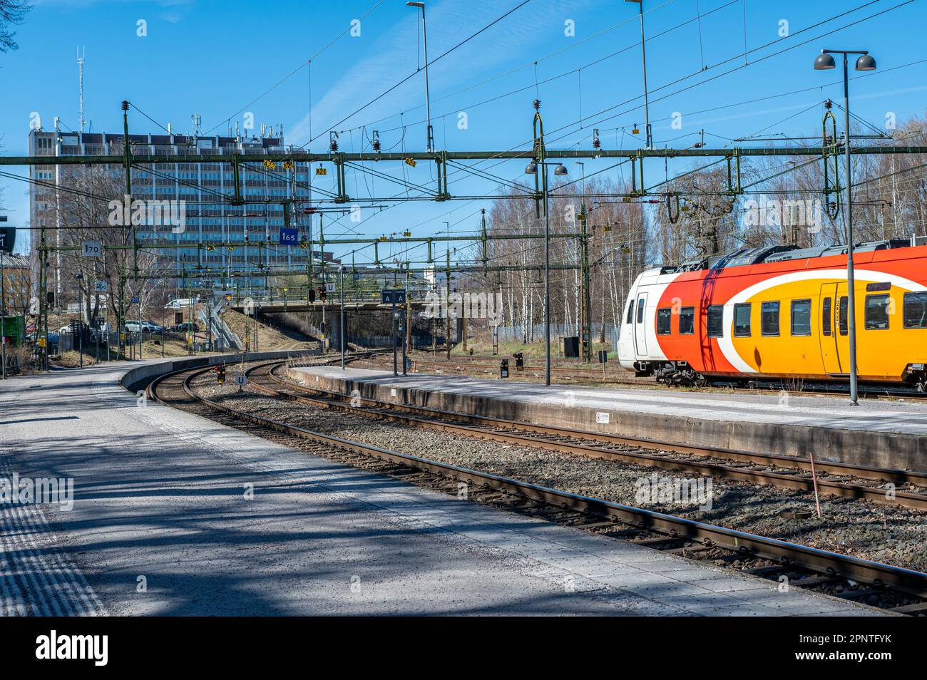 Commuter train between Linköping and Norrköping at Norrkoping Central ...