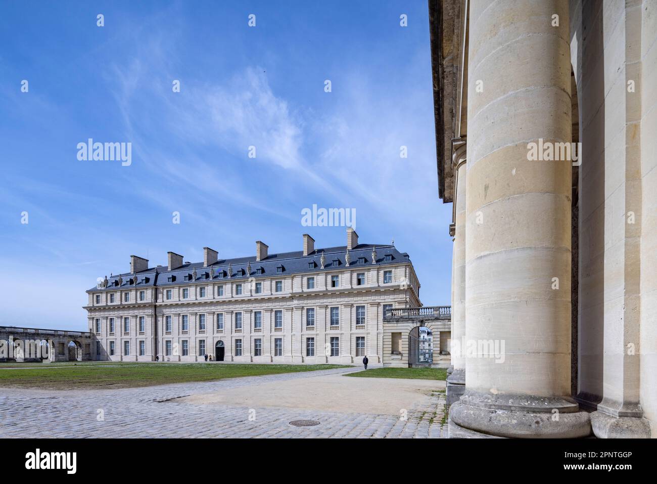 The Kings residence, the Batiment du Roi, finished in 1658, Château de Vincennes , Paris, France Stock Photo