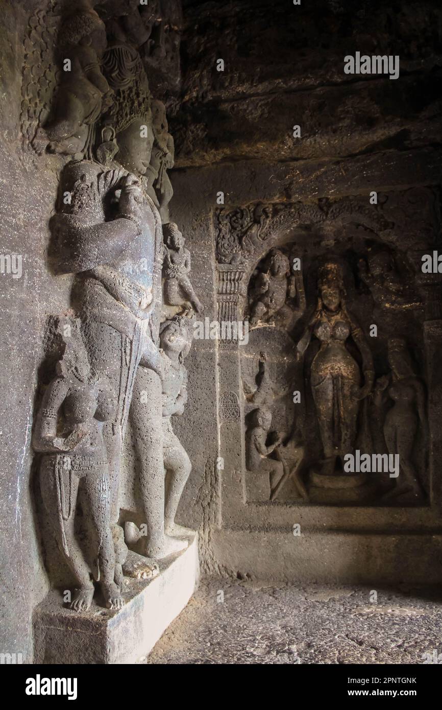 Ajanta sculpturessculpture Stock Photo