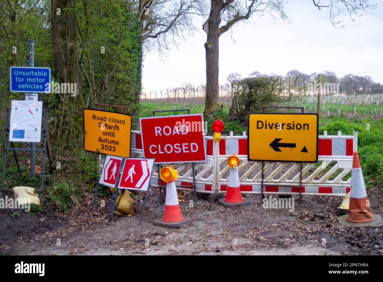 Wendover Dean, Aylesbury, UK. 20th April, 2023. Bowood Lane remains