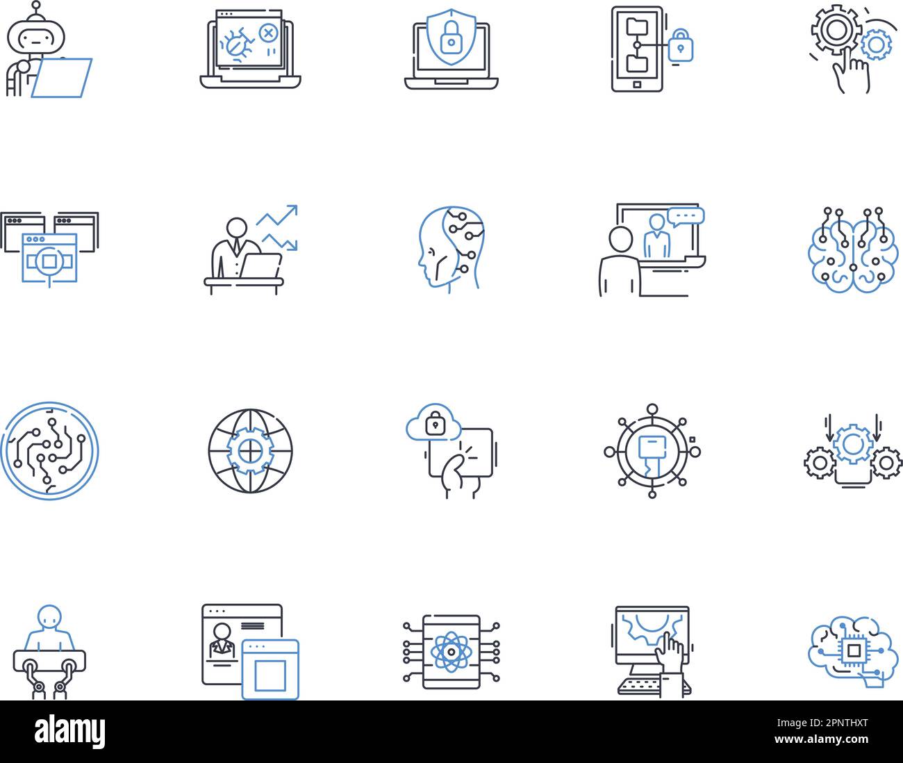 Access point line icons collection. Wi-Fi, Connectivity, Internet, Signal, Nerk, Wireless, Router vector and linear illustration. Bandwidth,Range Stock Vector