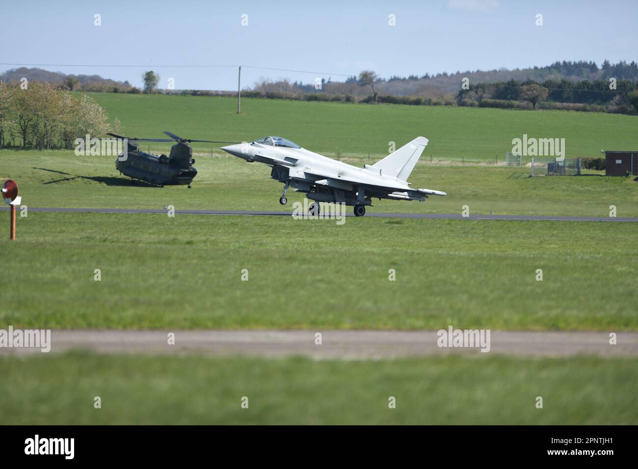 Eurofighter landing at raf benson hires stock photography and images