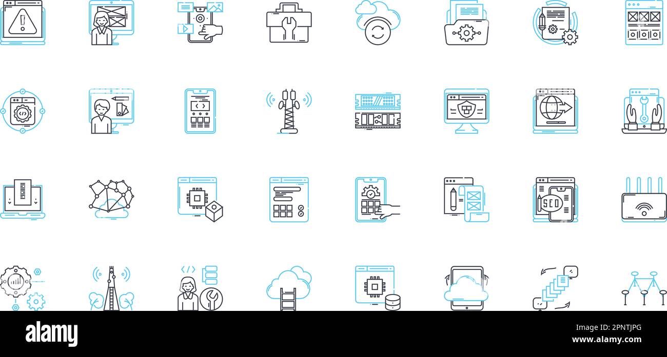 Professional advancement linear icons set. Promotion, Nerking ...