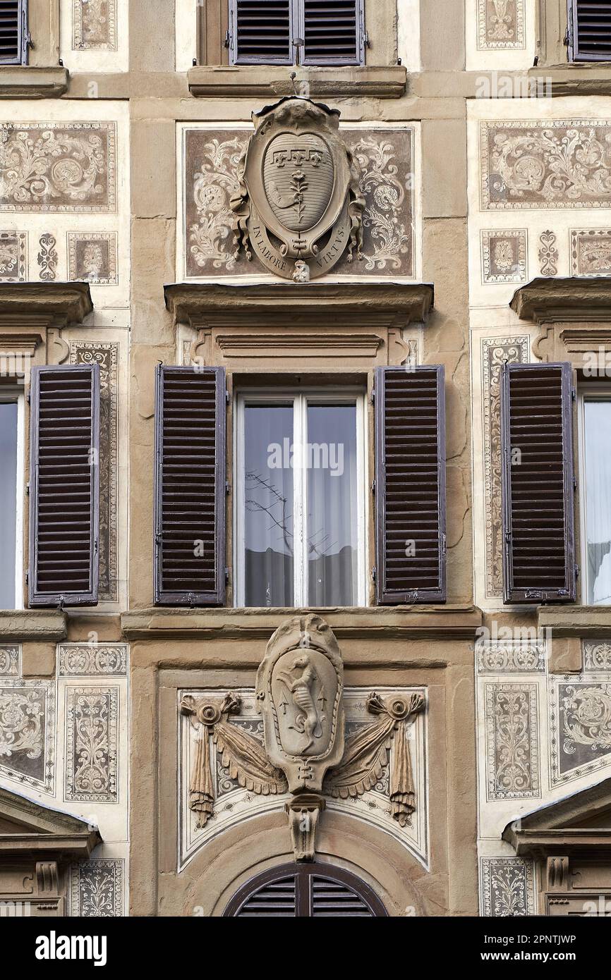 Architecture details of an old house in Florence, Italy Stock Photo Alamy