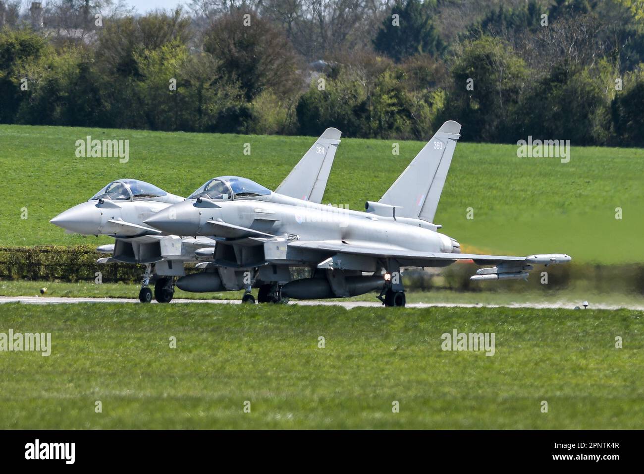 Pair of raf typhoons at raf benson hi-res stock photography and images ...