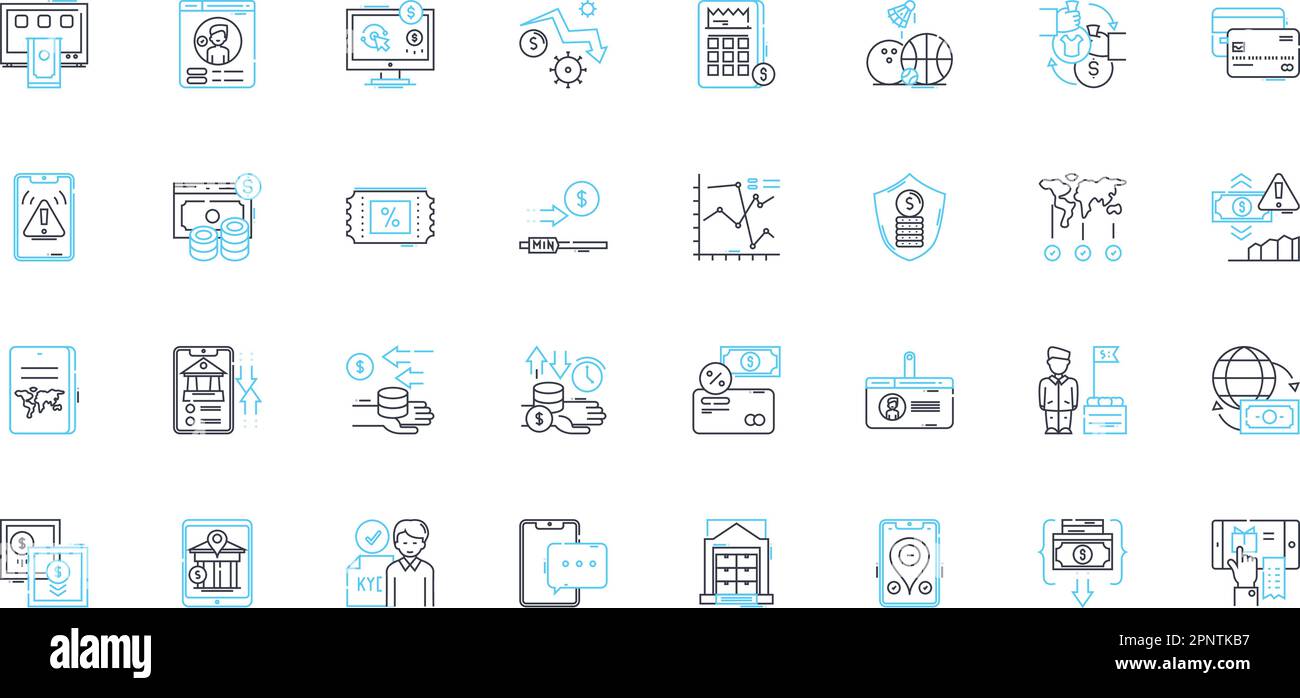 Service positioning linear icons set. Differentiation, Quality