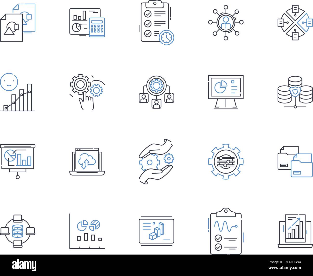 Social nerking line icons collection. Connection, Business, Promotions ...