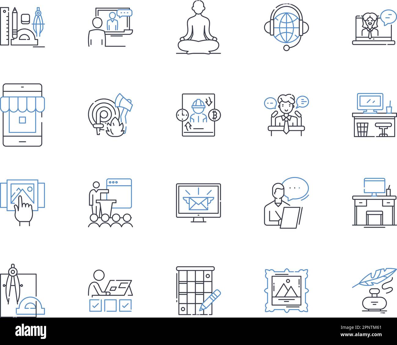 Specialist line icons collection. Expert, Skilled, Proficient ...